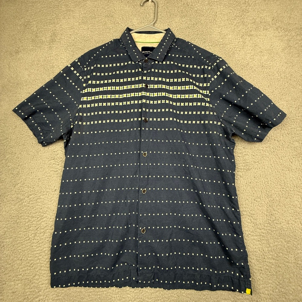 Tommy‎ Bahama Limited Edition Mens Short Sleeve Button Up Shirt L Print